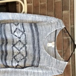 Classic Wrangler fringed blue/white sweater size M